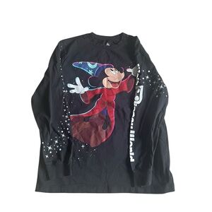 2025 Walt Disney World Parks Sorcerer Mickey Shirt Long Sleeve Black Adult XXL